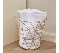 Orsina Durable Gold Finish Tall Storage Basket, Functional Storage Basket For Kitchen, Stylish Decorative Basket