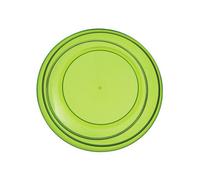Orsina Durable Green Plastic Small Summer Plate, Easy To Maintain Plastic Serving Plate, Lightweight Plastic Plate