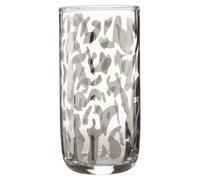 Orsina Durable Hi Ball Silver Diva Print Glass, Stylish Water Drinking Glass, Practical Build High Ball Glass in Clear Orsina Clear