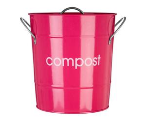 Orsina Durable Hot Pink Compost Bin, Attractive Look Compost Bin For Kitchen, Convenient Kitchen Compost Bin