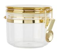 Gozo Transparent Canister - Gold Finish Lid - Small