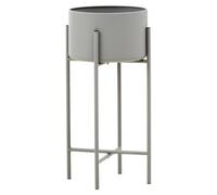 Orsina Durable Large Grey Floor Standing Planter, Contemporary Outdoor Pot For Flowers, Sturdy Floor Planter