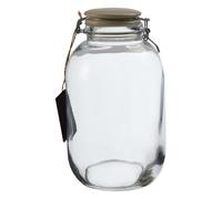 Premier Housewares Large Glass Storage Jar With Grey Ceramic Lid Transparent Jars For Kitchen Storage Coffee Tea Sugar Black Chalkboard On Front