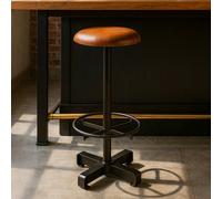 Orsina Durable Light Brown Leather Bar Stool, Comfortable Design Modern Bar Stool, Premium Bar Stool For Bedroom