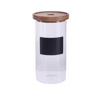 Orsina Durable Multipurpose Chalkboard 1300ml Storage Jar, Stylish Jar With Lid For Counter, Airtight Storage Jars in Clear Orsina Clear