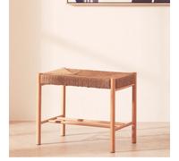 Interiors by Premier Stool Bandar Beech Wood & Hemp Rope Natural