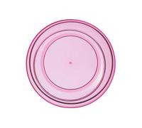Durable Pink Plastic Small Summer Plate, Easy to Maintain Plastic Serving Plate, Lightweight Plastic Plate