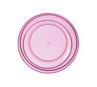 Orsina Durable Plastic Small Summer Plate, Easy to Maintain Plastic Serving Plate, Lightweight Plastic Plate in Pink Orsina Pink
