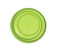 Durable Green Plastic Small Summer Plate, Easy to Maintain Plastic Serving Plate, Lightweight Plastic Plate