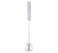 Orsina Durable Press & Spin Silver 35cm Whisk, Innovative Stainless Steel Whisk, Effortless Mixing Best Whisk Orsina Silver