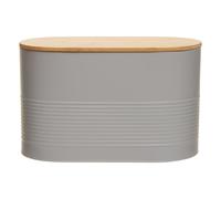 Orsina Durable Red Bread Bin, Stylish Design Bread Bin For Dining Table, Natural Bamboo Lid Bread Container in Grey Orsina Grey