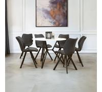 Orsina Durable Round Grey Dining Set, Space Saving Design Dining Set, Contemporary Small Dining Set For House Orsina Grey