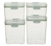 Premier Housewares Sturdy Kitchen, Airtight Seal Plastic Storage Boxes with Lids and Locks