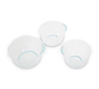 Orsina Durable Set Of Three Bowls, Clear Surface Salad Bowl For Dining Table, Built In Measurement Scale Fruit Bowl
