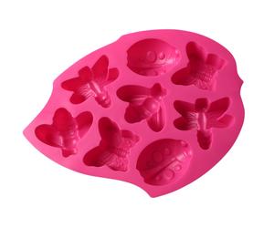 Orsina Durable Silicone Cake Mould 8 Tropical Insect Design Peony, Heat Resistant Silicone Mould For Baking in Pink Orsina Pink