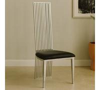 Orsina Durable Silver Finish Dining Chair, Versatile Modern Chair For Dinner, Sleek Luxury Chair For Livingroom