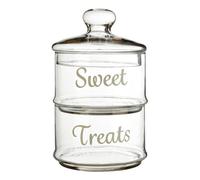 Interiors By PH Stackable Storage Jar - Set Of 2, Clear