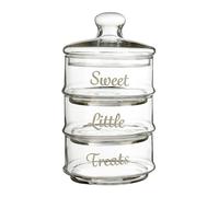 Orsina Durable Stackable 3Pc Glass Storage Jar, Stylish Glass Container For Kitchen, Airtight Lid Storage Container in Clear Orsina Clear