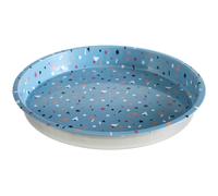 Premier Housewares Stellar Serving Tray, Round, Tin, Blue, 33 x 33 x 4 cm
