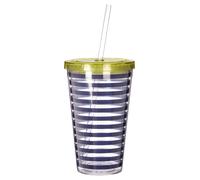 Orsina Durable Stripe 450Ml Drinks Cup, Versatile Plastic Water Cup, Portable Safe Plastic Water Drinking Cup Orsina Multicolor