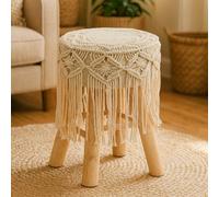 Orsina Durable Village Weave Seat Stool , Stylish Bohemian Design Kitchen Bar Stool, Versatile Bar Stool For Lounge
