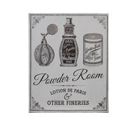 Orsina Durably Constructed Powder Room Wall Plaque, Compact Wall Art, Lightweight Home Decoration Poster in Grey Orsina Grey