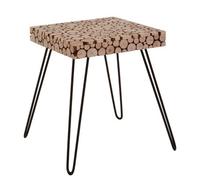 Interiors By Ph Wood Disc Square Side Table