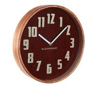 Orsina Easy To Read Small Wall Clock, Retro Design Clock For Indoor, Versatile Functional Outdoor Clock in Red Orsina Red