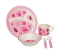 Eden 5Pc Bird Dinner Set Premier Housewares Pink One Size