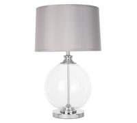 Orsina Edna Small Silver Silk Shade Table Lamp Orsina Silver
