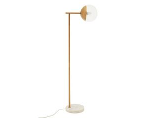 Orsina Effortlessly Eelegant Gold Finish Metal Floor Lamp, Versatile Tall Lamp On The Floor, Sturdy Bedroom Lamp