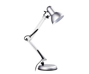 Orsina Effortlessly Positioning Of Silver Grey Desk Lamp, Modern And Timeless Design Modern Bedside Table Light