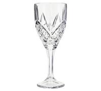 Orsina Elegant 290Ml Clear Crystal Wine Glass With Diamond Cut Design, Stylish Glassware For Wine And Cocktails
