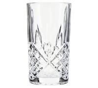 Orsina Elegant 370ml Clear Crystal Hi Ball Glass With Diamond Cut Design, Stylish Glass Tumbler For Water, Soda Orsina Clear