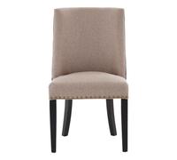 Orsina Elegant Beige Leather Effect Dining Chair, Modern Design Dining Chair For Dining Table, Luxury Dining Chair