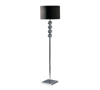 Premier Housewares Mistro Black Suede Effect Shade Floor Lamp
