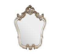 Orsina Elegant Champagne Finish Rose Crest Wall Mirror, Light Enhancing Hallway Mirror, Functional Wall Mirror in Gold Orsina Gold