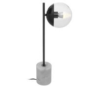 Orsina Elegant Chrome Finish Table Lamp, Contemporary Bedside Table Light, Easily Maintained Tall Bedside Lamp in Black Orsina Black