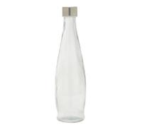 Orsina Elegant Clear Glass 1000Ml Bottle With Metal Lid, Versatile Clear Glassware, Transparent Drinking Glass