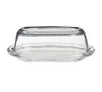 Premier Housewares Butter Dish Glass Design With Airtight Seal (12 cm x 7 cm x 18 cm)