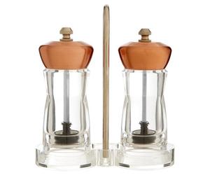 Orsina Elegant Cody Salt And Pepper Mill Set On Stand, Functional Salt And Pepper Mill, Durable Grinder Set