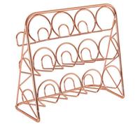Premier Housewares Spice Rack, Copper Finish, 12 Spice Bottles