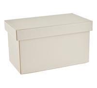 Orsina Elegant Cream Faux Leather CD Storage Box, Versatile Faux Leather Box, Lightweight CD Storage Container Orsina Cream