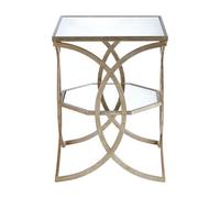 Interiors By Premier Elegant Cross Design Side Table, Sturdy Small Table For Livingroom, Durable Bed Side Table For Bedroom Premier Housewares Silver One Size