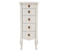 Orsina Elegant Design 5 Drawer Small Chest White, Functional Storage Cabinet, Versatile Chest For Livingroom in White Orsina White