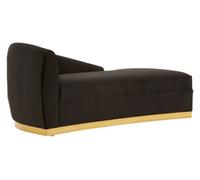 Orsina Elegant Design Black Left Arm Chaise Lounge, Comfortable Chaise Lounge Sofa, Stunning Modern Chaise