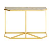 Orsina Elegant Design Black Tempered Glass Console Table, Sturdy Hallway Table, Durable Modern Console Table in Gold Orsina Gold