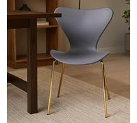 Orsina Elegant Design Dining Chair With Grey Seat, Comfortable Breakfast Room Chair, Versatile Outdoor Chair