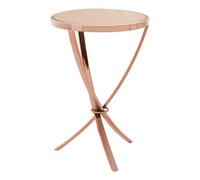 Orsina Elegant Design Rose Gold Pinched Side Table, Versatile Corner Table, Sleek And Sturdy Bedside Small Table