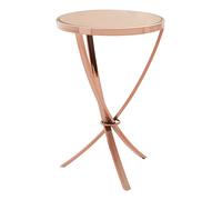 Orsina Elegant Design Rose Gold Pinched Side Table, Versatile Corner Table, Sleek & Sturdy Bedside Small Table Orsina Gold